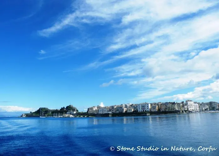 Stone In Nature With View To Corfu Town! *